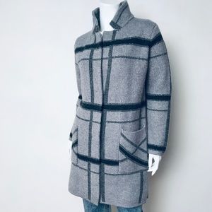 Gray windowpane “coatigan” by Heartloom